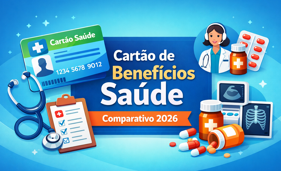 Tabela comparativa de cartões de benefícios saúde no Brasil com preços, serviços e vantagens